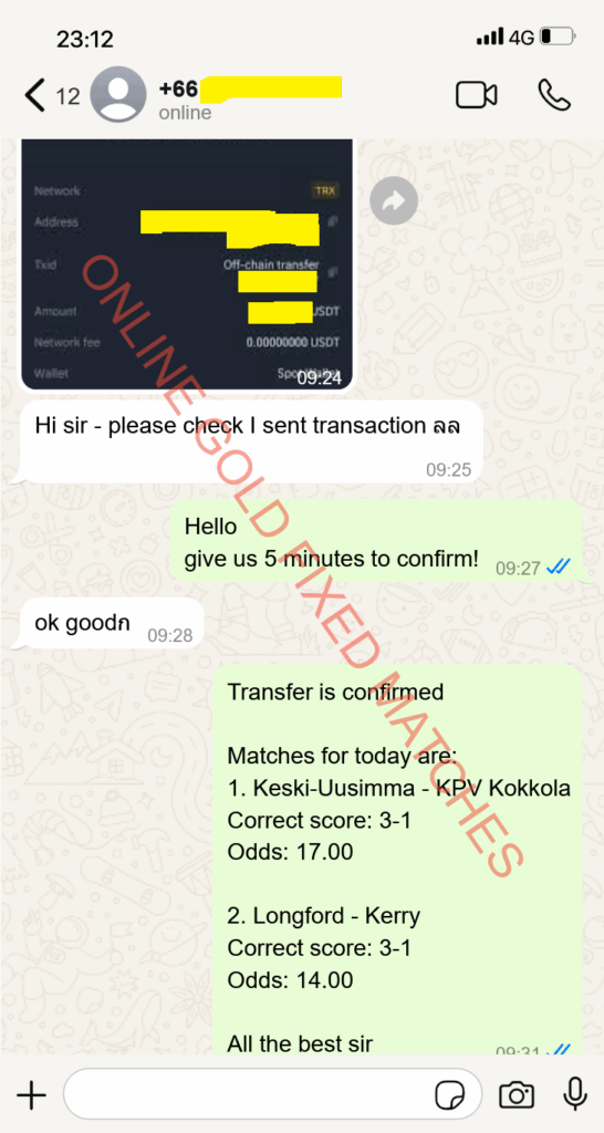 online fixed correct matches